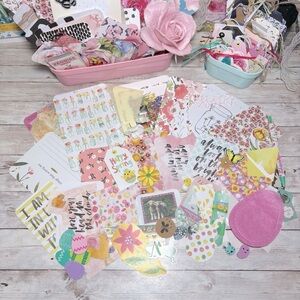 Spring Junk Journal Kit Planner Decor Scrapbook Lot Ephemera Paper Scrap Pack